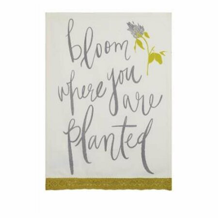 TARIFA 18 x 25 in. Bloom Where You Are Planted Kitchen Towel, 4PK TA3678861